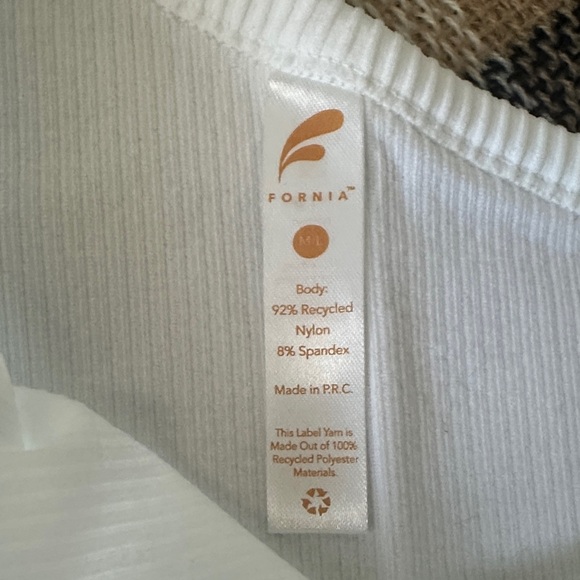 White Ribbed One-Shoulder Crop Top - Picture 2 of 2